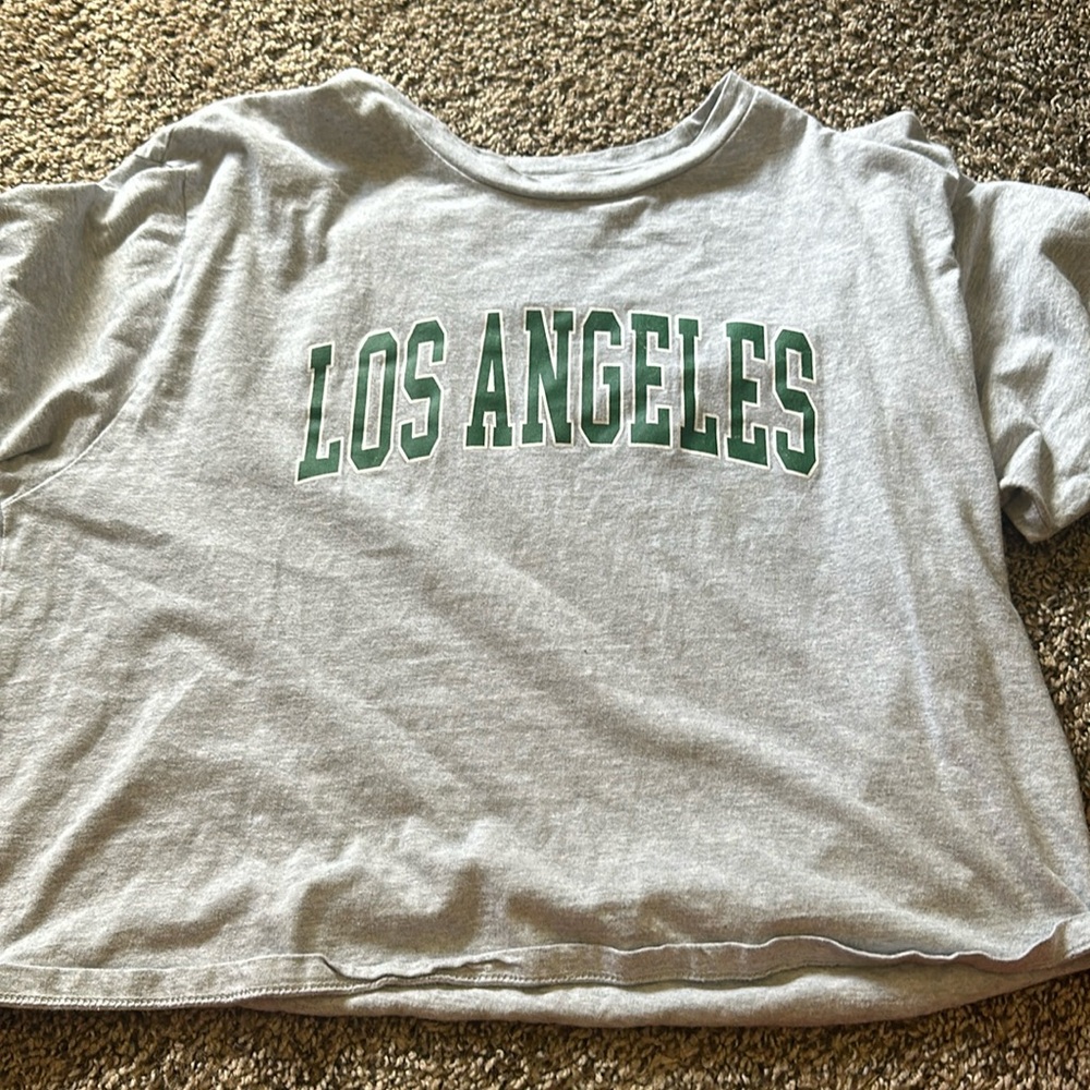 Light gray Los Angeles, graphic tee